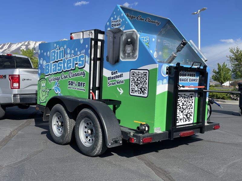 Bin Blasters Trailer Trash Can Washing Service