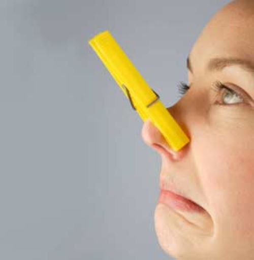 Smelly Bins = Peg on nose